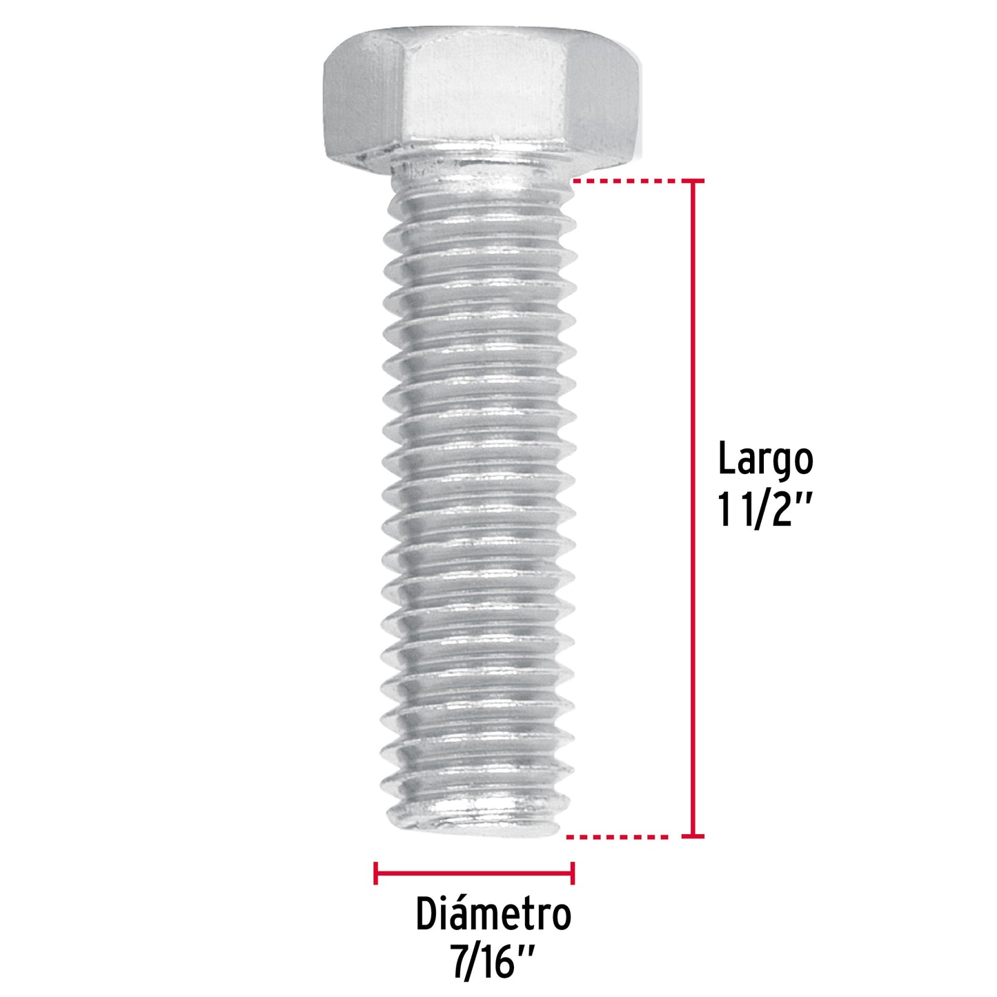Tornillos tipo maquina 7/16 x 1-1/2