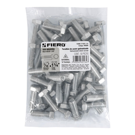 Tornillos tipo maquina 7/16 x 1-1/4