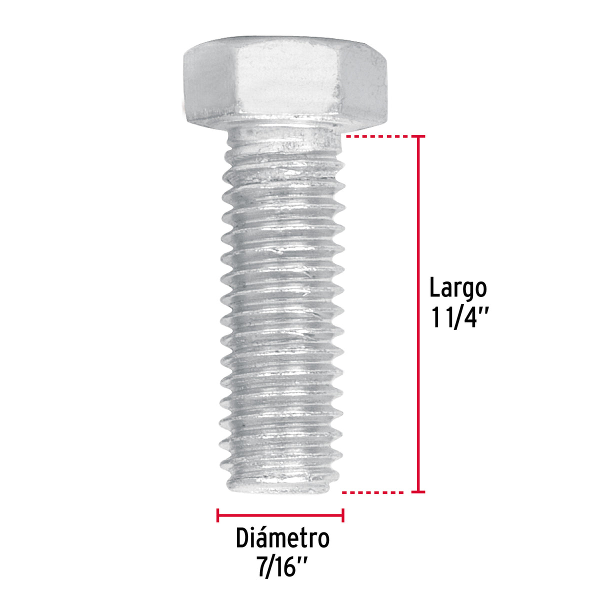 Tornillos tipo maquina 7/16 x 1-1/4