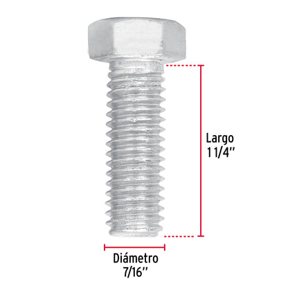 Tornillos tipo maquina 7/16 x 1-1/4