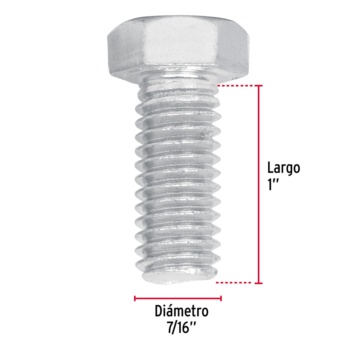 Tornillos tipo maquina 7/16 x 1