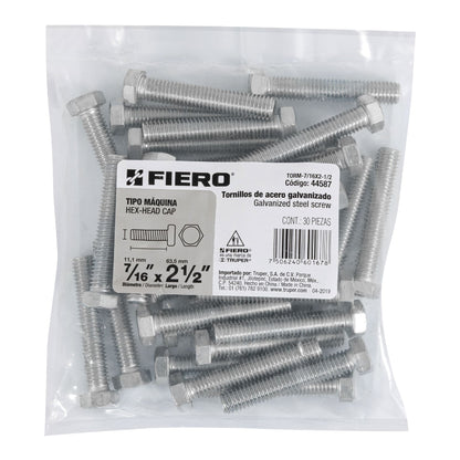 Tornillos tipo maquina 7/16 x 2-1/2