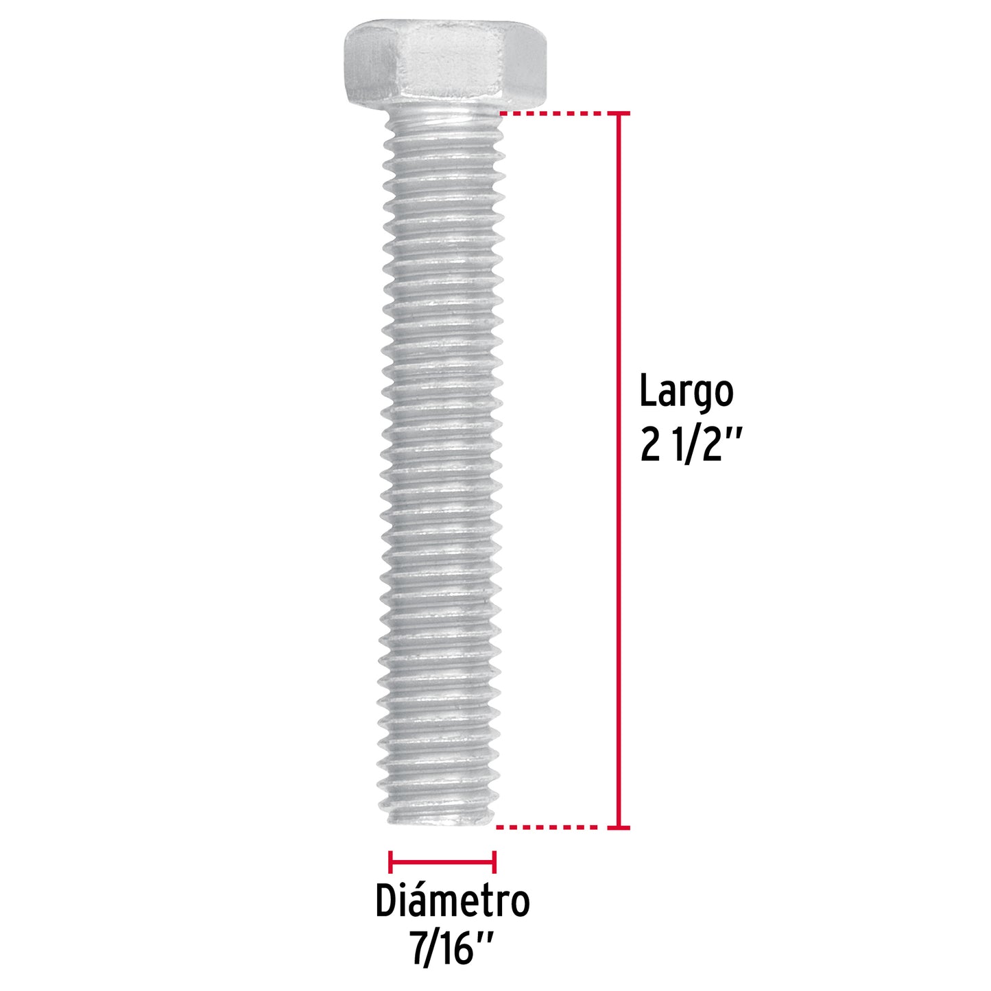 Tornillos tipo maquina 7/16 x 2-1/2