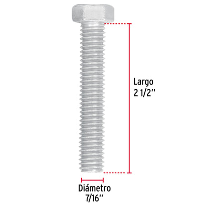 Tornillos tipo maquina 7/16 x 2-1/2