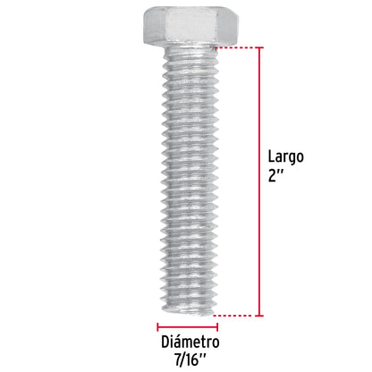 Tornillos tipo maquina 7/16 x 2