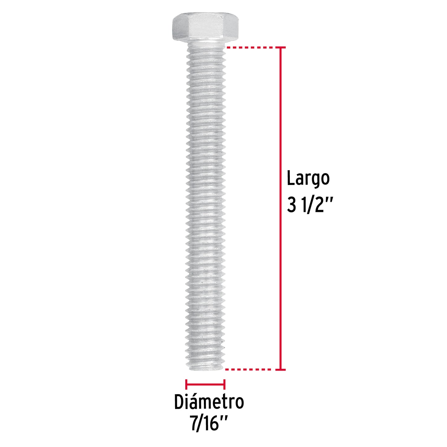 Tornillos tipo maquina 7/16 x 3-1/2