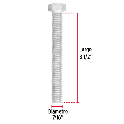 Tornillos tipo maquina 7/16 x 3-1/2