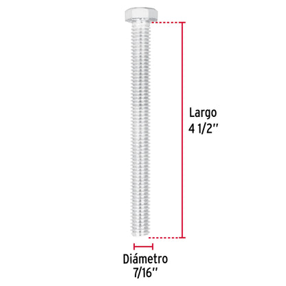 Tornillos tipo maquina 7/16 x 4-1/2