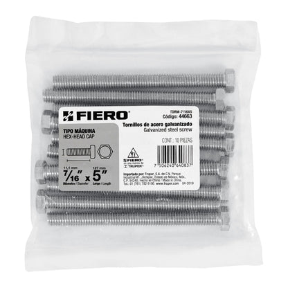 Tornillos tipo maquina 7/16 x 5