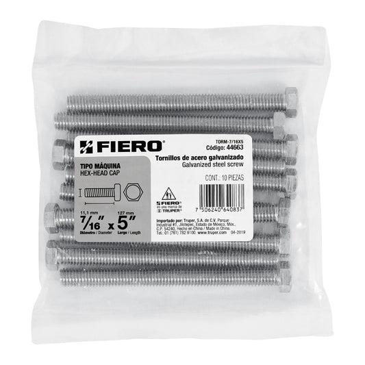 Tornillos tipo maquina 7/16 x 5
