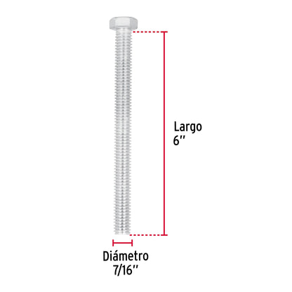 Tornillos tipo maquina 7/16 x 6