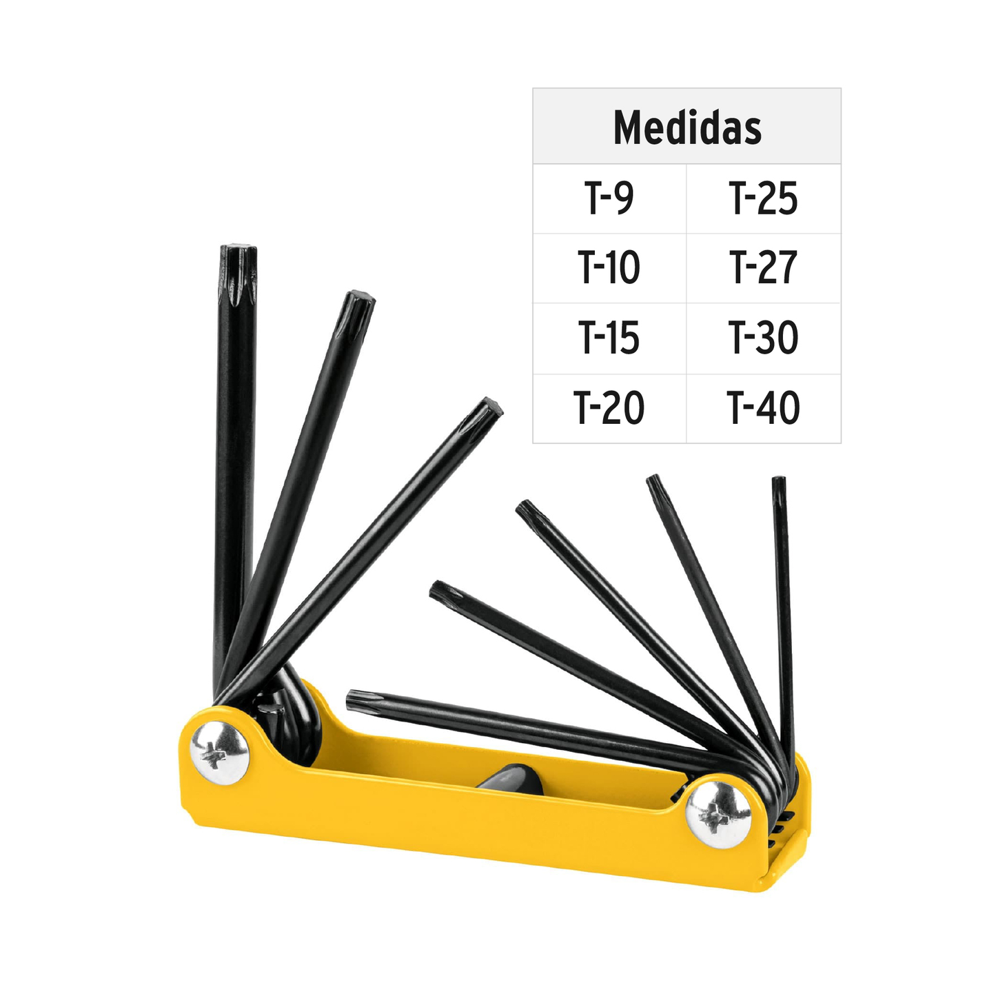 Juego 8 Llaves Torx Navaja Métrico Lámina