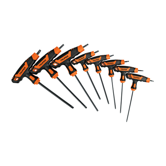 Juego 8 Llaves Torx Extralarga con Mango T