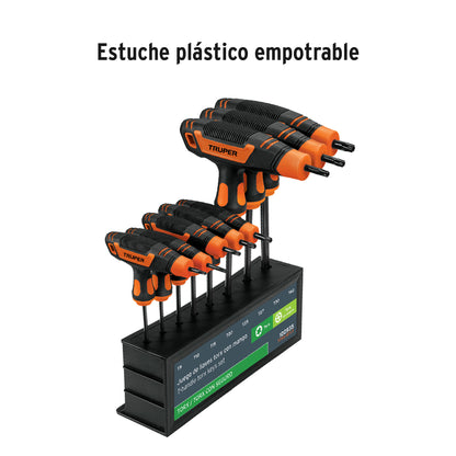 Juego 8 Llaves Torx Extralarga con Mango T