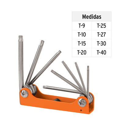Juego 8 Llaves Torx Tipo Navaja Lámina