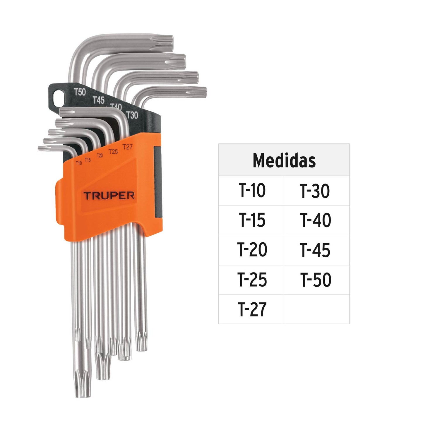 Juego 9 Llaves Torx Largas con Organizador