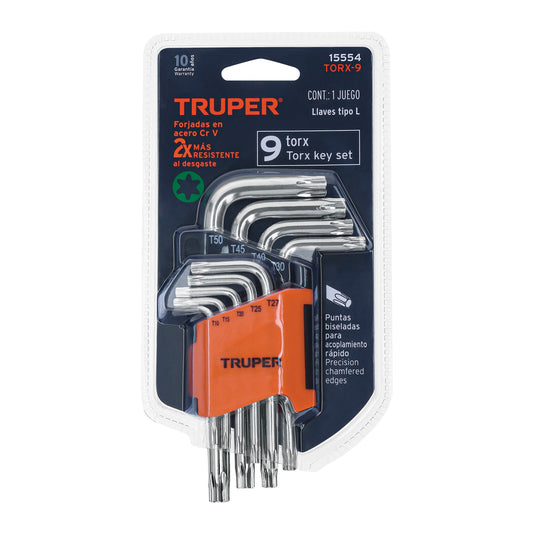 Juego 9 Llaves Torx con Organizador Abatible