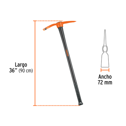 Talacho-pico 2.5 lb mango fibra de vidrio