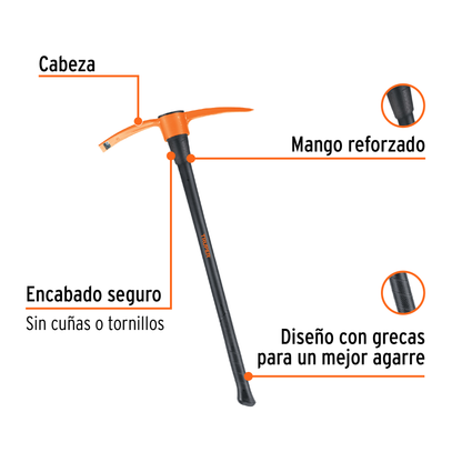 Talacho-pico 4 lb mango fibra de vidrio