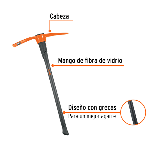 Talacho-pico 5 lb mango fibra de vidrio