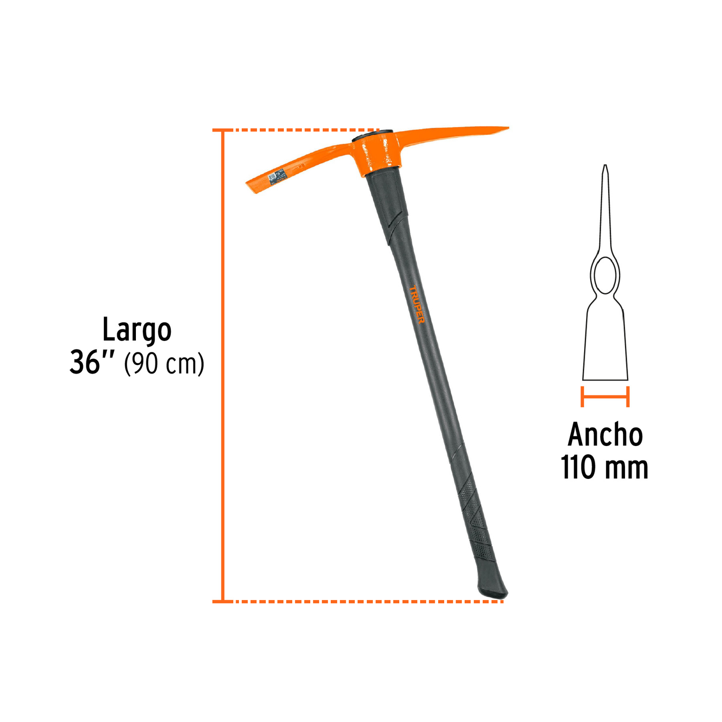 Talacho-pico 5 lb mango fibra de vidrio