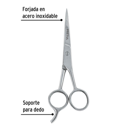 Tijera estilista con gancho acero 5-1/2