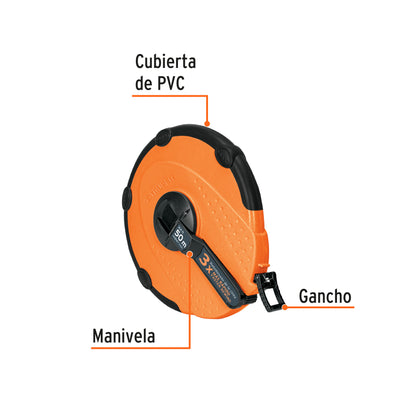 Cinta metrica fibra de vidrio 50 m reforzada