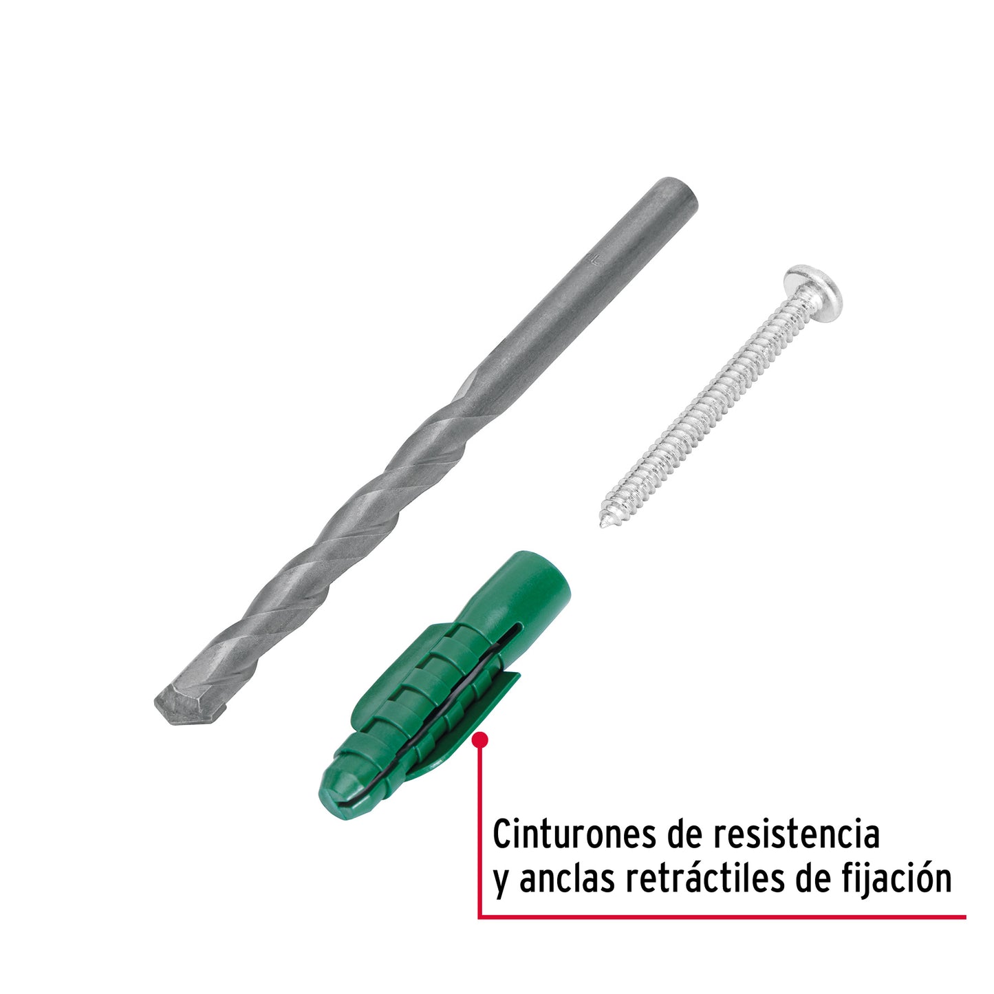 Kit Taquetes 1/2 pulg Tornillos y Broca