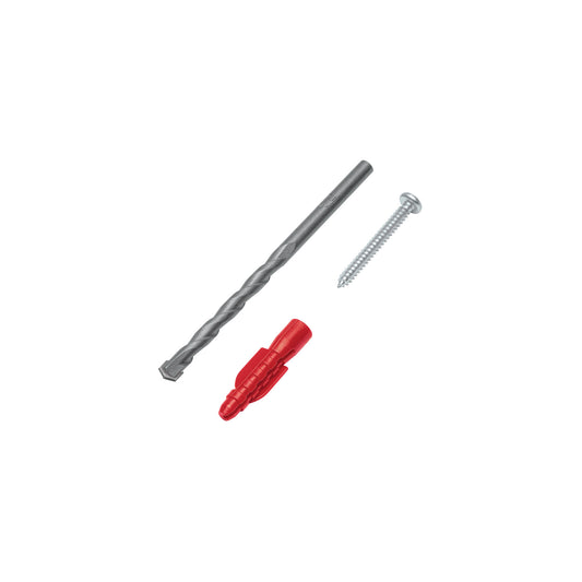 Kit Taquetes 1/4 pulg Tornillos y Broca