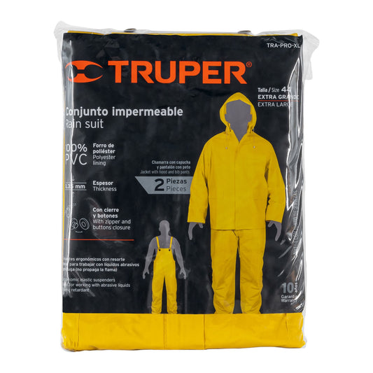 Conjunto impermeable doble capa talla XG