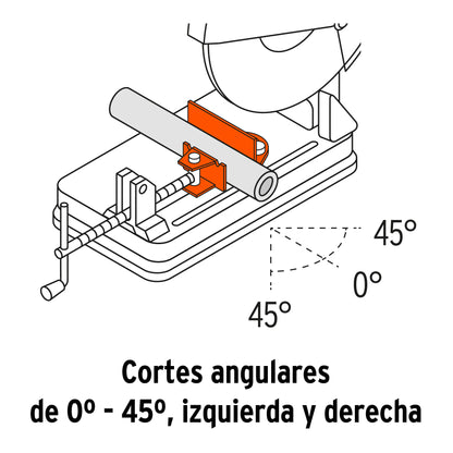 Tronzadora / cortadora de metales 14", 2200 W mango en "D" · vista 4