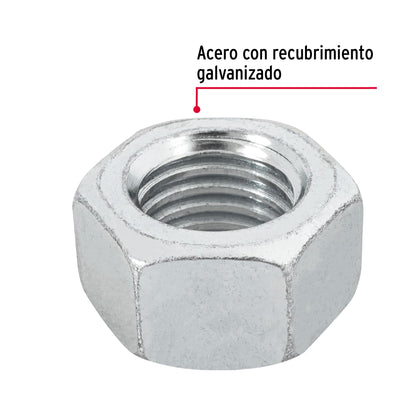 Tuerca hexagonal galvanizada 3/4 pulg