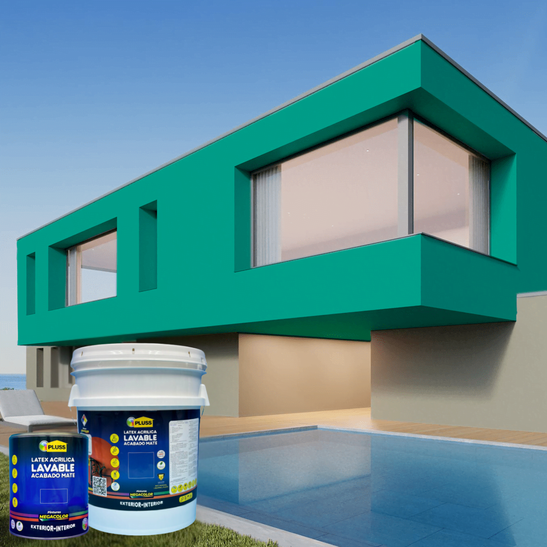 Pintura látex Pluss mate acrílica lavable para interior y exterior