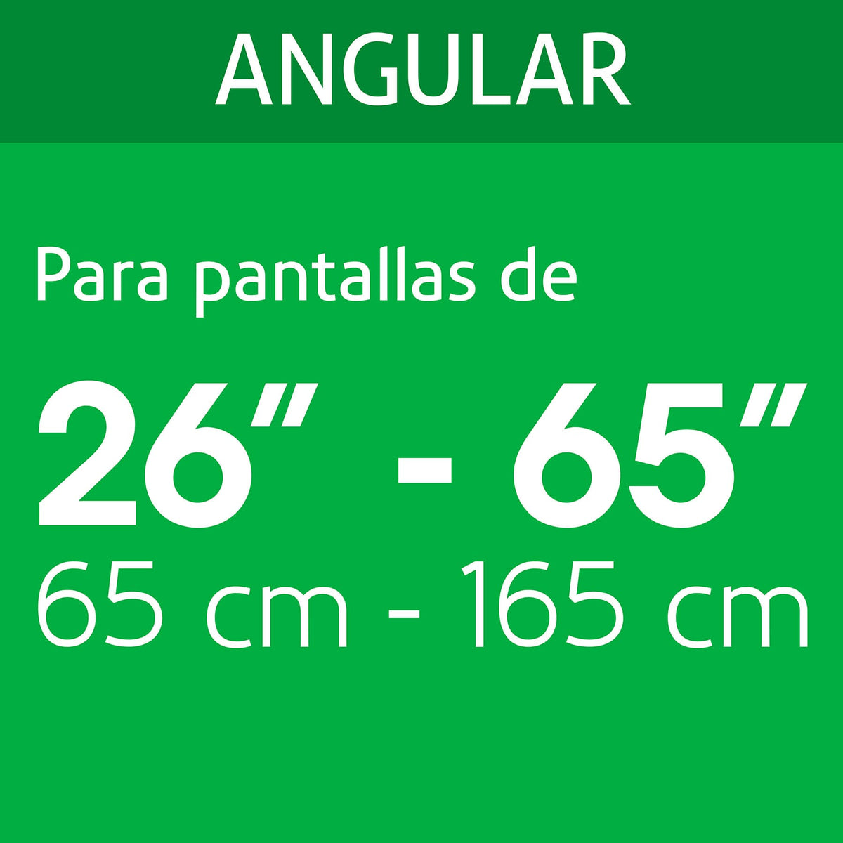 Soporte para pantallas de 26 a 65 pulgadas con movimiento angular