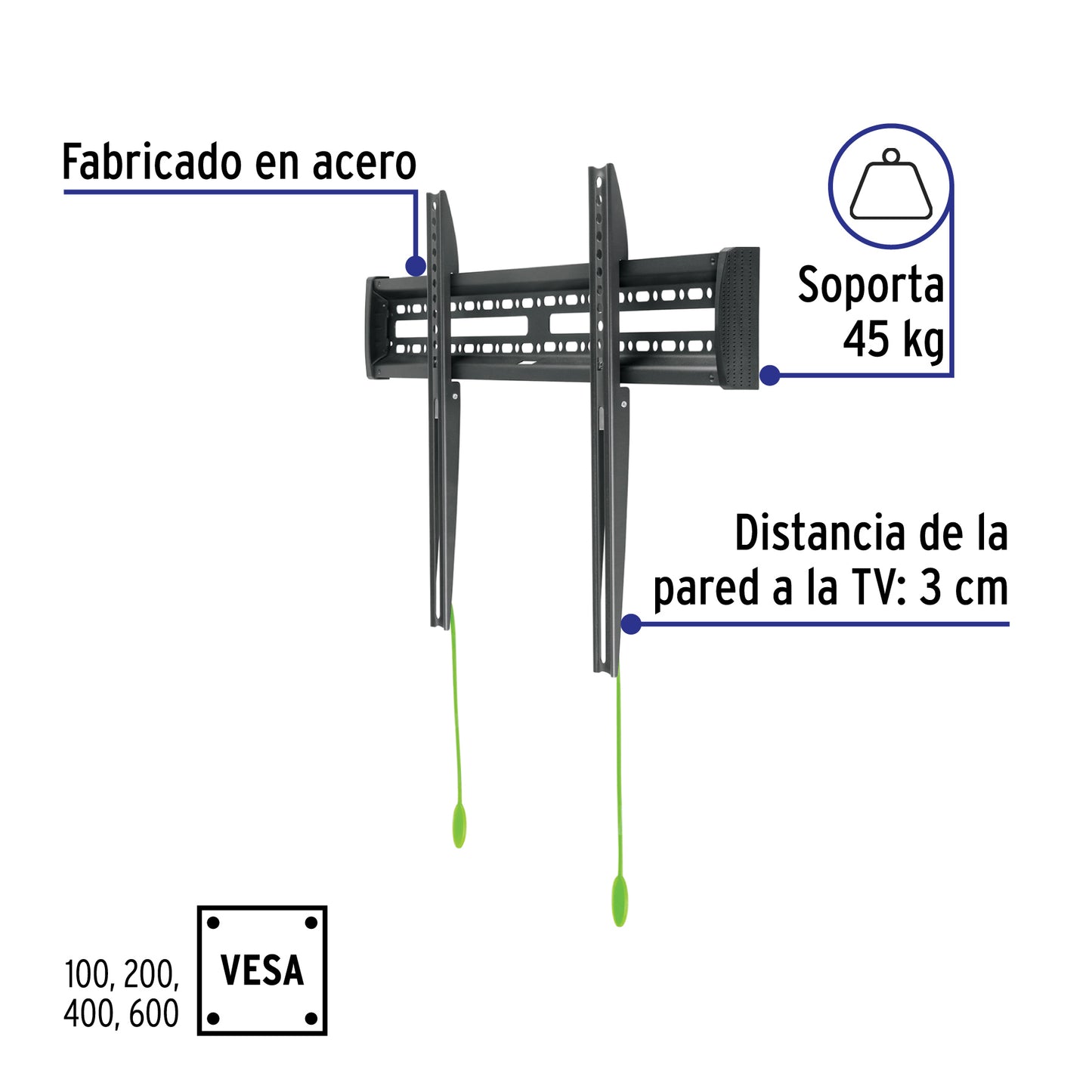 Soporte fijo para pantallas de 32 a 70 pulgadas