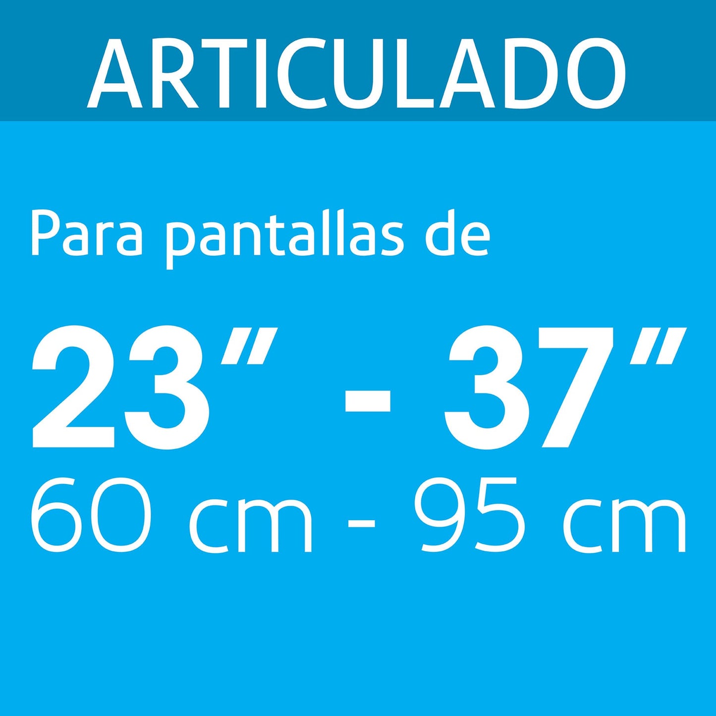 Soporte para pantallas de 23 a 37 pulgadas con movimiento angular y articulado