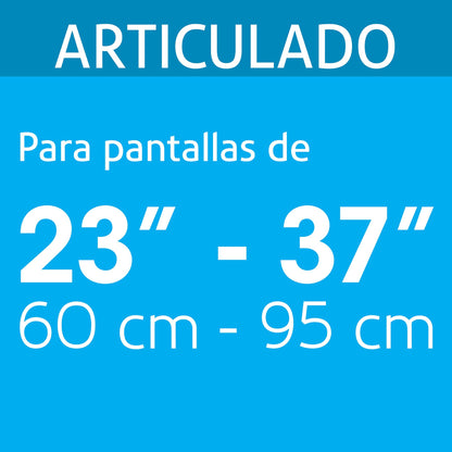 Soporte para pantallas de 23 a 37 pulgadas con movimiento angular y articulado