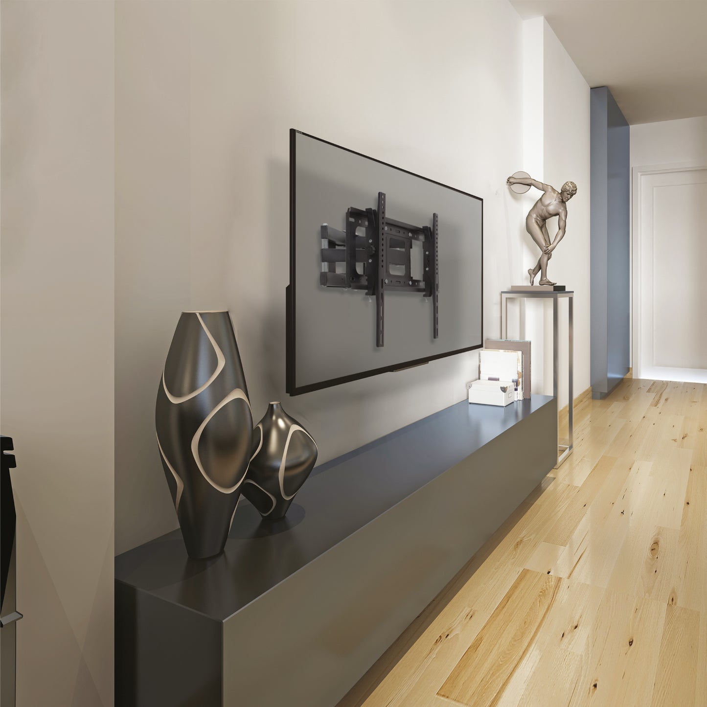 Soporte para pantallas de 26 a 65 pulgadas con movimiento angular y articulado