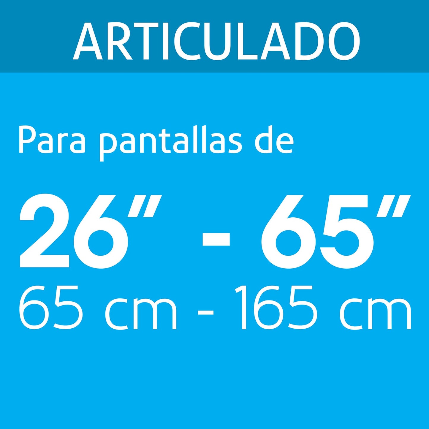 Soporte para pantallas de 26 a 65 pulgadas con movimiento angular y articulado