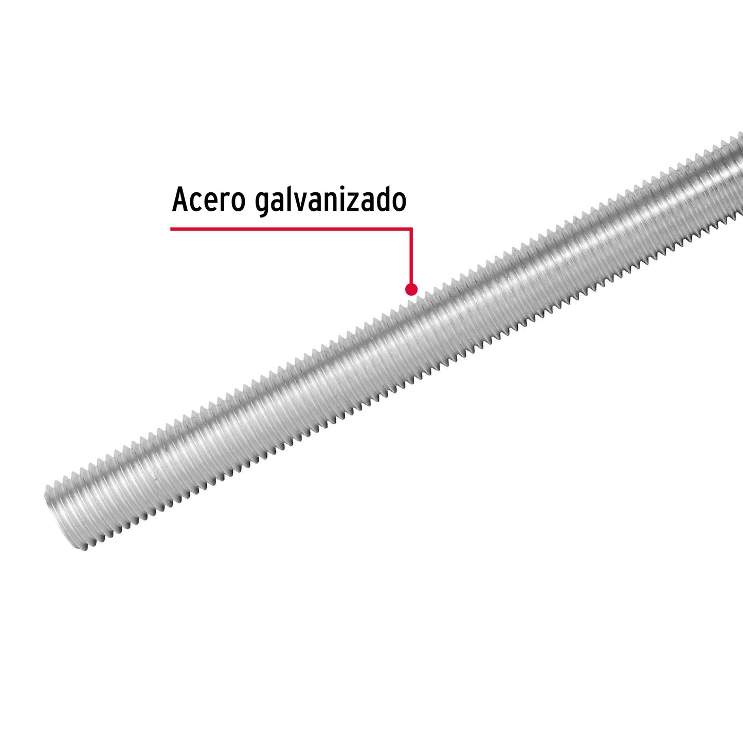 Varilla roscada galvanizada 1/2 pulg