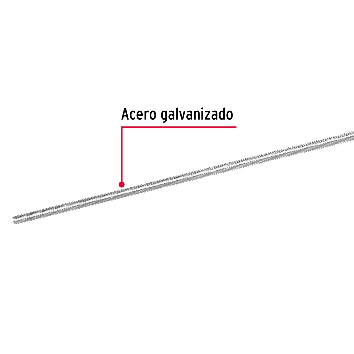 Varilla roscada galvanizada 1/4 pulg