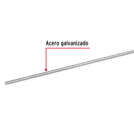 Varilla roscada galvanizada 1/4 pulg