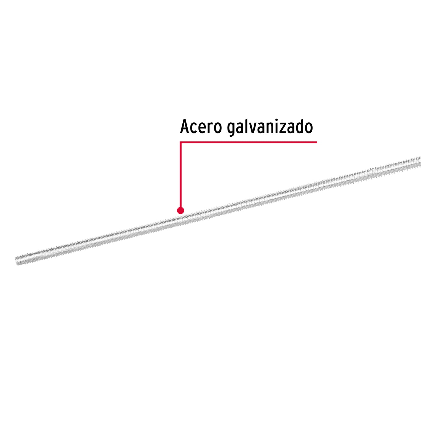 Varilla roscada galvanizada 3/16 pulg