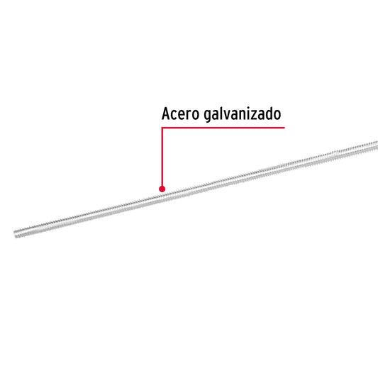Varilla roscada galvanizada 3/16 pulg