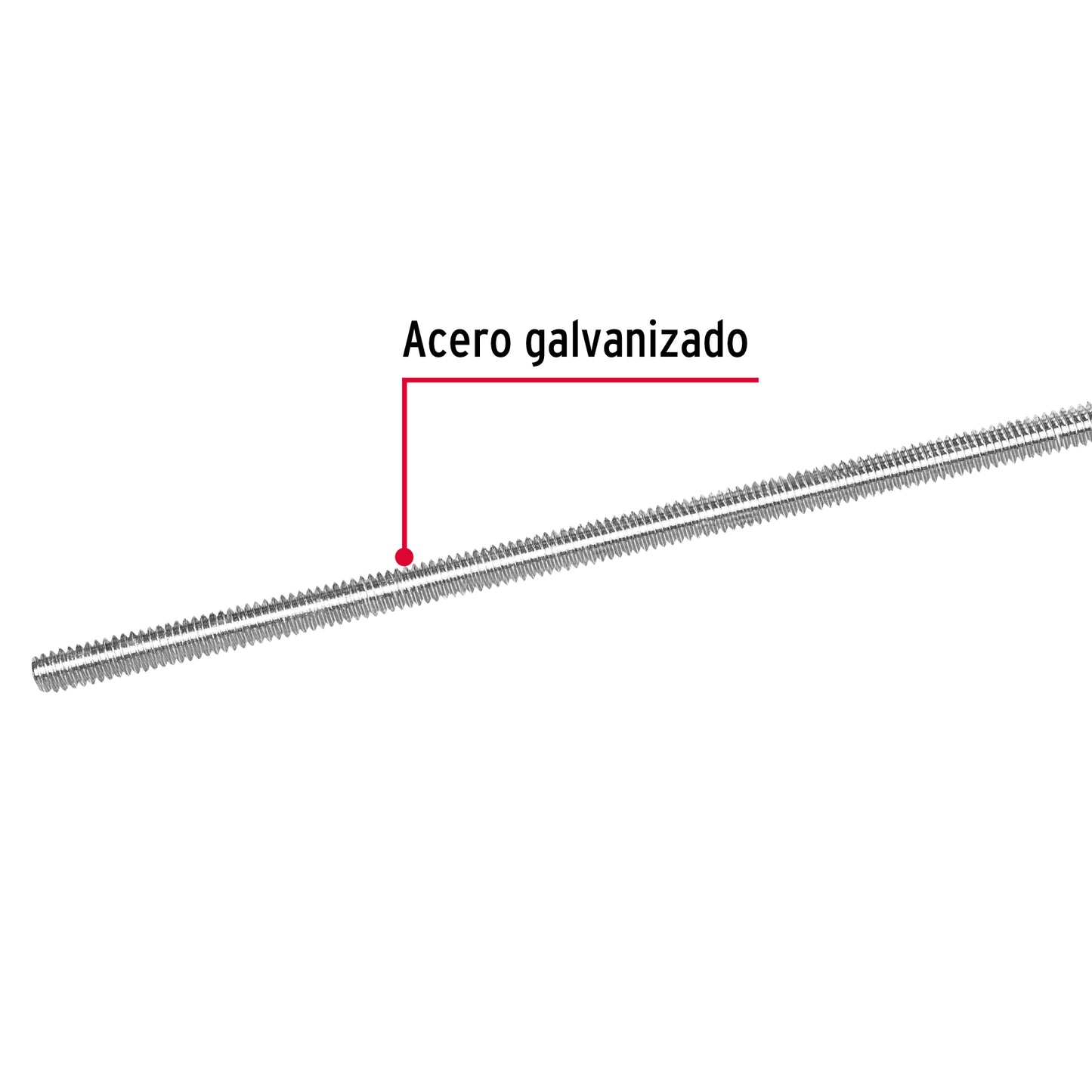 Varilla roscada galvanizada 3/8 pulg