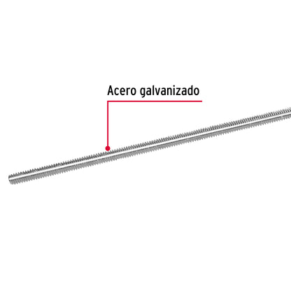 Varilla roscada galvanizada 3/8 pulg