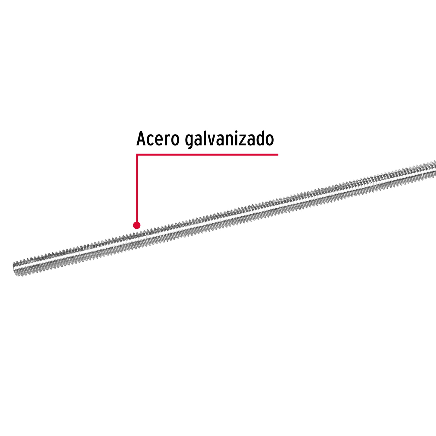 Varilla roscada galvanizada 7/16 pulg