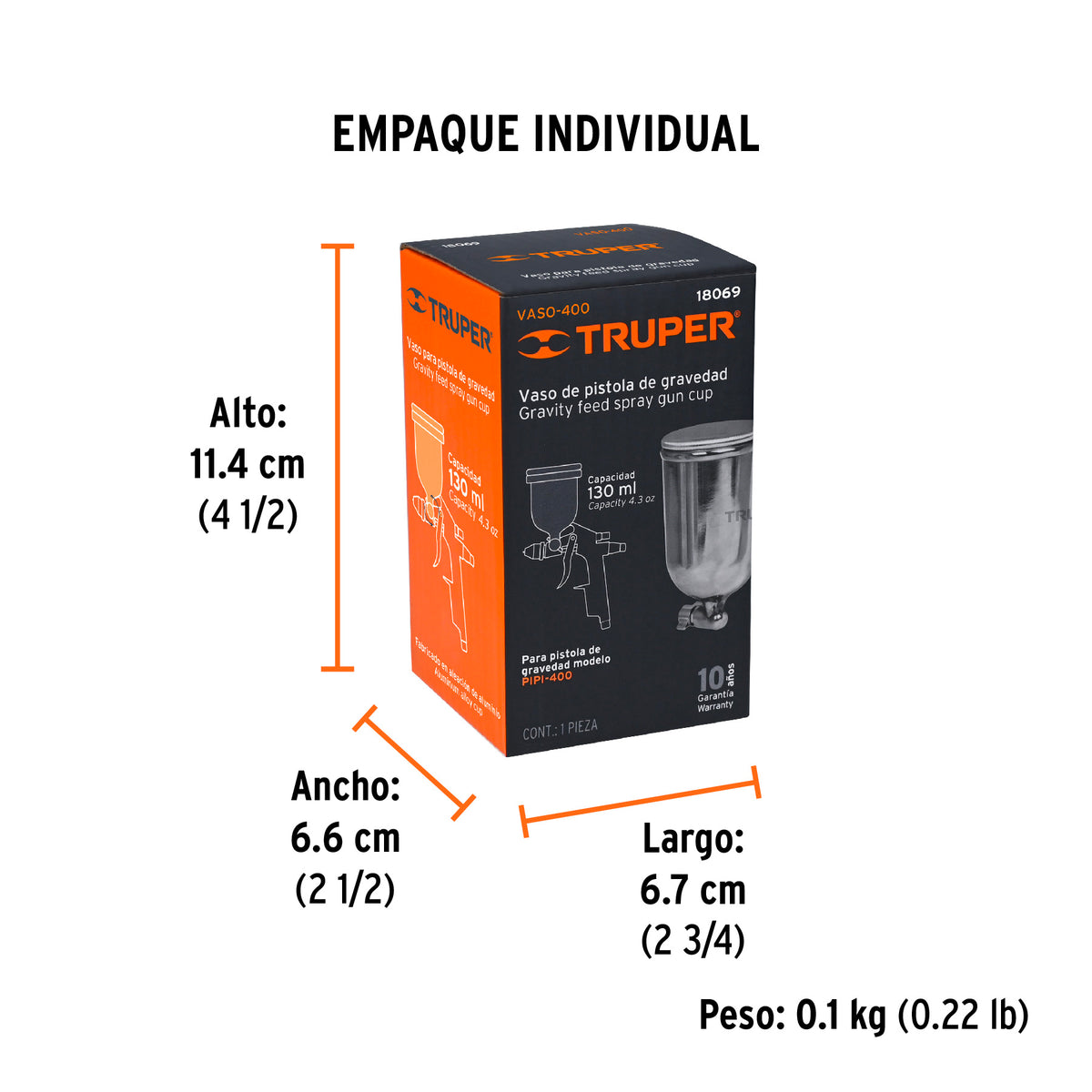 Vaso aluminio para PIPI-400 - SKU 18069