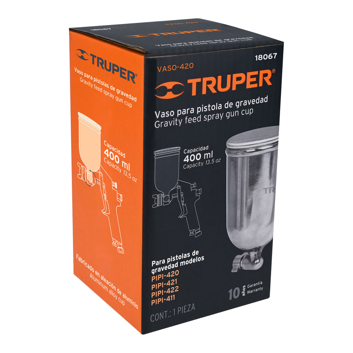 Vaso aluminio para PIPI-411/420/421/422 - SKU 18067