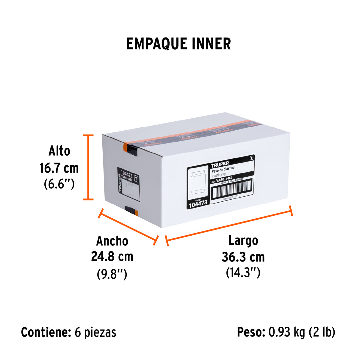 Vaso de plástico para PIPI-44E · vista 3